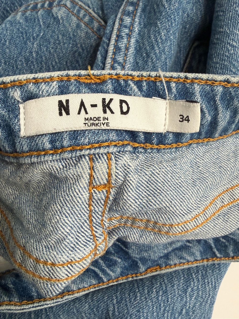 Na’kd Wide Leg Light Blue Jeans - Classic Flare Women's Jeans size 26 - Picture 6 of 7